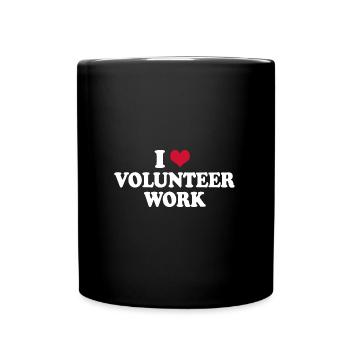 Volunteering I Love Volunteer Work - Full Colour Mug - black - Front