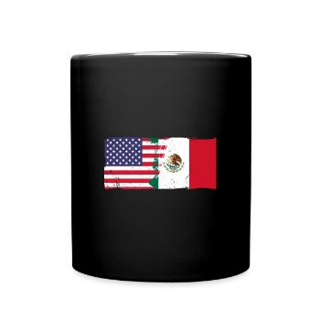 Mexican Mexico origin national colors saying - Full Colour Mug - black - Front