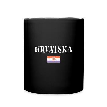 Croatia Balkan Holiday National Colors Flag - Full Colour Mug - black - Front
