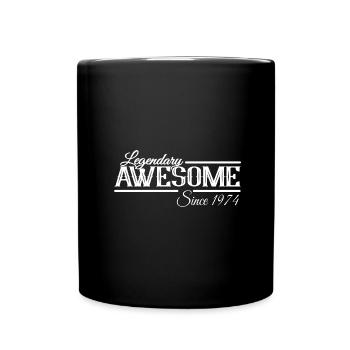 Jahrgang 1974 Awesome Geburtstag Sprüche - Tasse einfarbig - Schwarz - Vorne