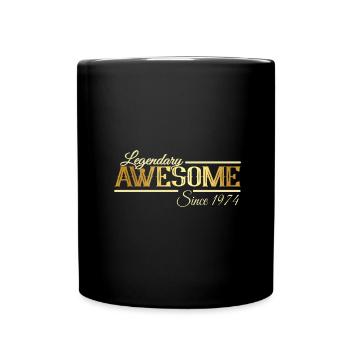 Jahrgang 1974 Awesome Geburtstag Sprüche - Tasse einfarbig - Schwarz - Vorne