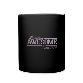 Jahrgang 1974 Awesome Geburtstag Sprüche - Tasse einfarbig - Schwarz - Vorne