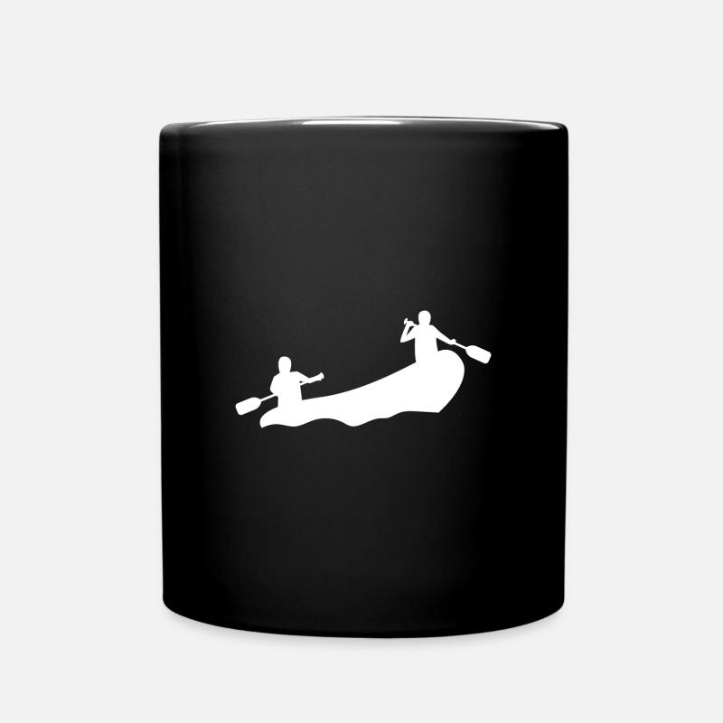 Rafting Silhouette Wildwasser Schlauchboot Fluss - Tasse einfarbig - Schwarz