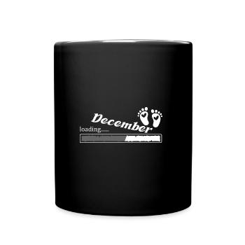 baby loading est enceinte en décembre - Mug uni - noir - Devant