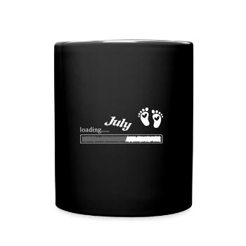 baby loading est enceinte en juillet - Mug uni - noir - Devant