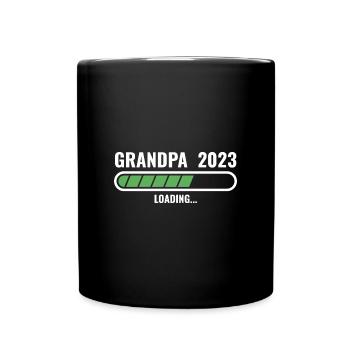 Promu grand-père 2023 Großvater Opa - Mug uni - noir - Devant