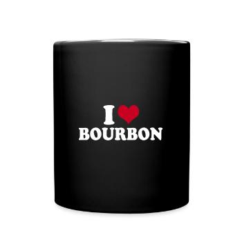 I Love Bourbon - Tasse einfarbig - Schwarz - Vorne