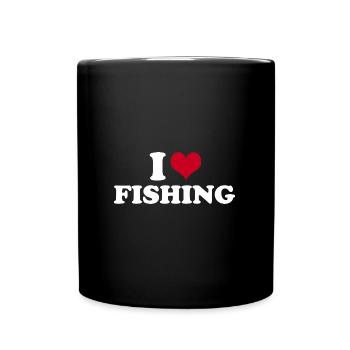 I Love Fishing - Full Colour Mug - black - Front