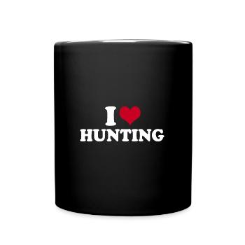 J’aime chasser chasser chasseur chasse - Mug uni - noir - Devant