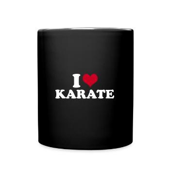 I Love Karate - Tasse einfarbig - Schwarz - Vorne