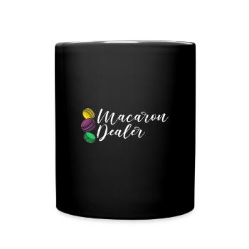 Dessert Italien Makronen Kekse Macaroon - Tasse einfarbig - Schwarz - Vorne