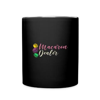 Dessert Italien Makronen Kekse Macaroon - Tasse einfarbig - Schwarz - Vorne