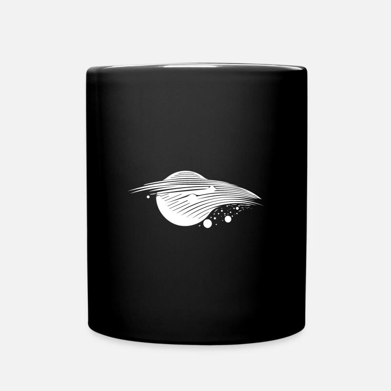 Schwarzes Loch Gravitation und Ereignishorizont - Tasse einfarbig - Schwarz