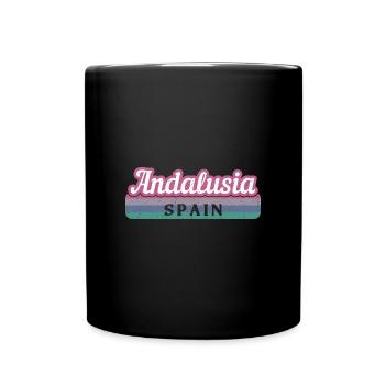 Sevilla Granada Andalusien Spanien Flagge - Tasse einfarbig - Schwarz - Vorne