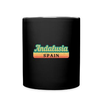 Sevilla Granada Andalusien Spanien Flagge - Tasse einfarbig - Schwarz - Vorne