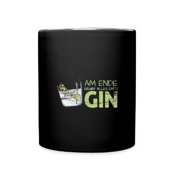 Gin Tonic - Tasse einfarbig - Schwarz - Vorne