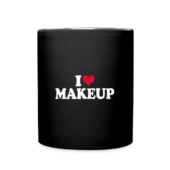 Schminken I Love Makeup - Tasse einfarbig - Schwarz - Vorne