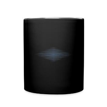 Ufo Fliegende Untertasse Optische Illusion Grunge - Tasse einfarbig - Schwarz - Vorne