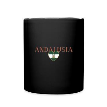 Spanien Europa Flagge Andalusien Sevilla - Tasse einfarbig - Schwarz - Vorne