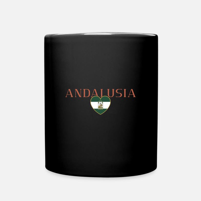 Spanien Europa Flagge Andalusien Sevilla - Tasse einfarbig - Schwarz