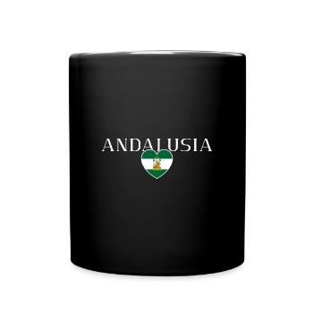 Spanien Europa Flagge Andalusien Sevilla - Tasse einfarbig - Schwarz - Vorne