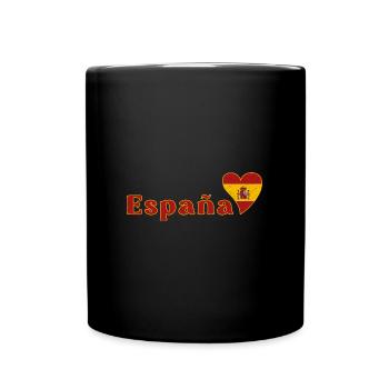 Spanien Europa Souvenir Spanisch Flagge - Tasse einfarbig - Schwarz - Vorne