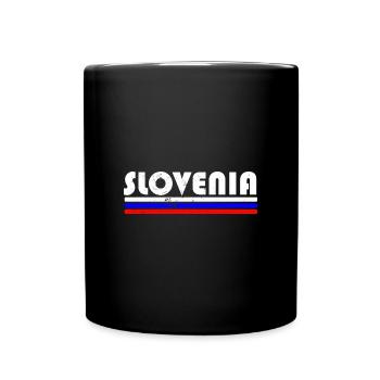 Slowenische Flagge Slowenien Balkan Reise - Tasse einfarbig - Schwarz - Vorne