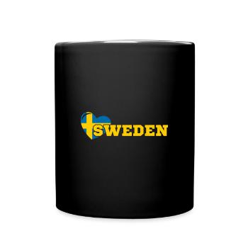 Schweden Wikinger Sverige Skandinavien Volk - Tasse einfarbig - Schwarz - Vorne