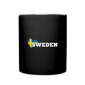 Schweden Wikinger Sverige Skandinavien Volk - Tasse einfarbig - Schwarz - Vorne