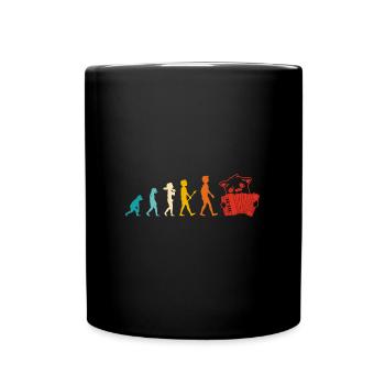 Musik Musiker Instrument Akkordeon Volk - Tasse einfarbig - Schwarz - Vorne