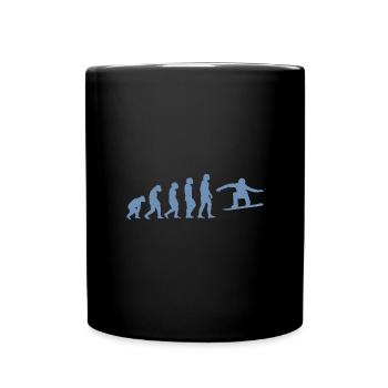Snowboarder Evolution Silhouette Minimalist - Tasse einfarbig - Schwarz - Vorne