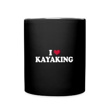 Kajak Kajakfahren J’adore le kayak - Mug uni - noir - Devant