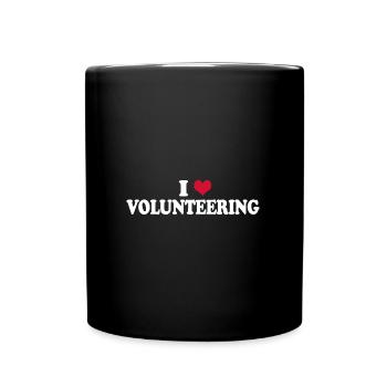 Volunteer I Love Volunteering - Full Colour Mug - black - Front