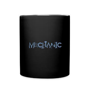 Mechaniker Zange Schlüssel Zahnrad Silhouette - Tasse einfarbig - Schwarz - Vorne