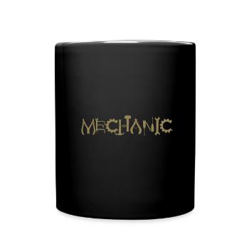 Mechanic Pliers Key Gear Silhouette - Full Colour Mug - black - Front