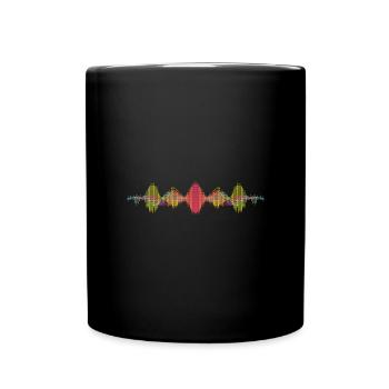 Music Frequency: Sound, Waves, Physics and Sound - Full Colour Mug - black - Front