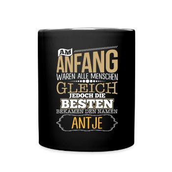 ANTJE - die Besten - Tasse einfarbig - Schwarz - Vorne