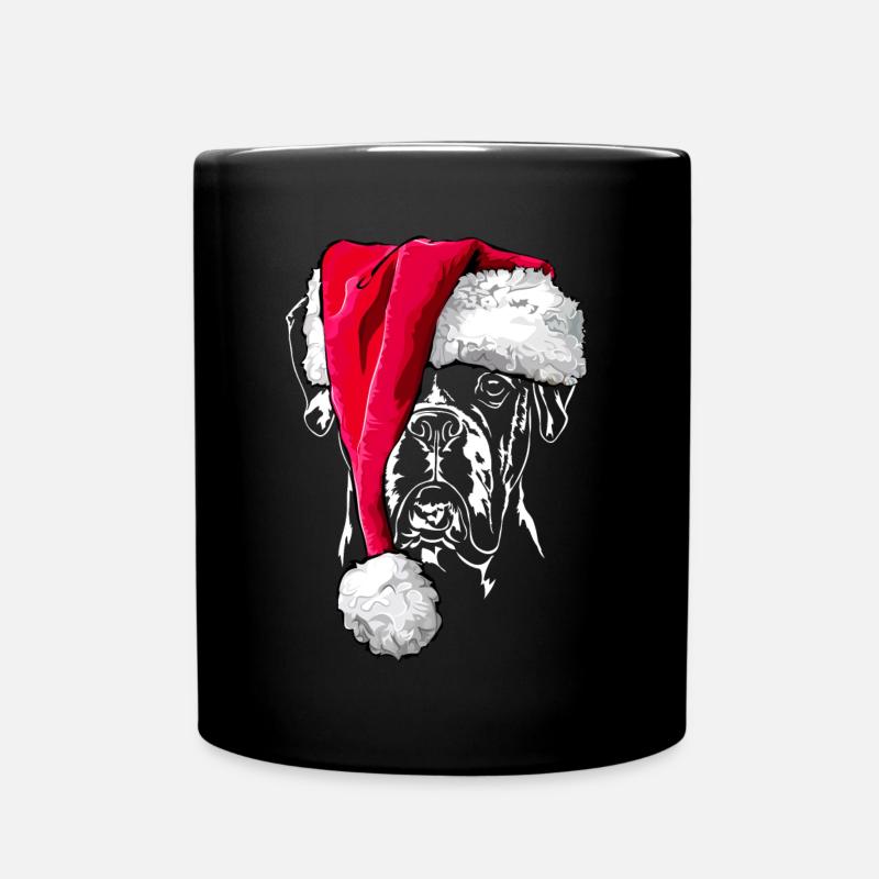 Boxer avec Muetze Noël - Mug uni - noir