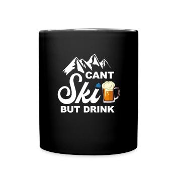 Skiing Vacation Saying Skiing Apres Ski - Full Colour Mug - black - Front