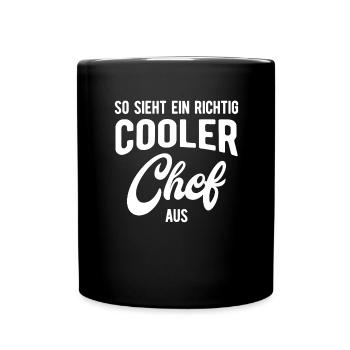cooler patron cadeau pour chef - Mug uni - noir - Devant