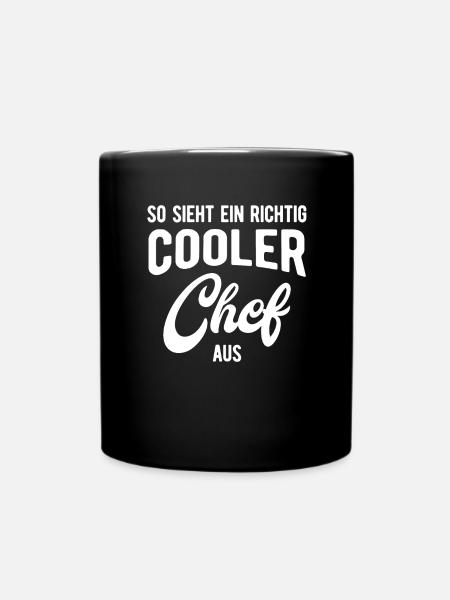 cooler chef geschenk für chef - Tasse einfarbig - Schwarz