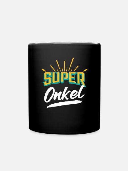 Onkel Super Onkel - Tasse einfarbig - Schwarz