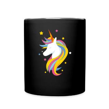 Cute unicorn - Full Colour Mug - black - Front
