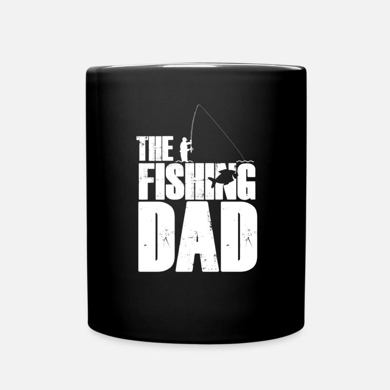 Vater Angler - Tasse einfarbig - Schwarz