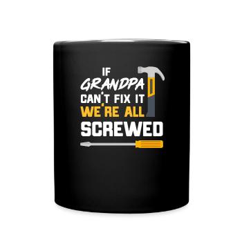 Birthday Craftsman Gift Opa Opi Repair - Full Colour Mug - black - Front