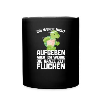 Jogging Jogging Marathon Funny saying Elephant - Full Colour Mug - black - Front