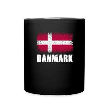 Drapeau vacances danois - Mug uni - noir - Devant