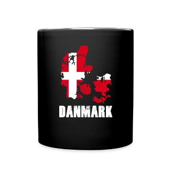 Denmark holiday flag - Full Colour Mug - black - Front