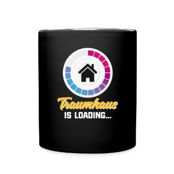 Bauherr Traumhaus - Tasse einfarbig - Schwarz - Vorne