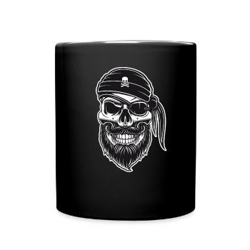 Pirate face mask mouth-nose mask - Full Colour Mug - black - Front